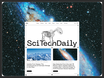 SciTechDaily — news website redesign concept