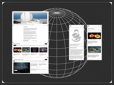 Space news website UX/UI redesign concept adobe xd article concept design figma layout news redesign science space typography ui ux uxui web web design xd