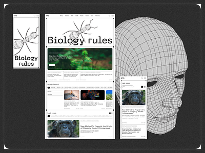 SciTechDaily — space news website UX/UI redesign concept adaptive biology concept design figma mobile news news website redesign science space ui ux web web design xd
