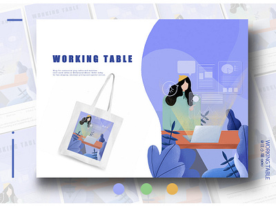 working table design illustration