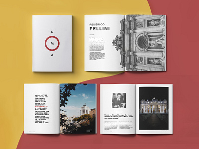 ROME - Booklet booklet brochure cover design design editorial design elegant layout magazine minimal modern original photography roma typogaphy