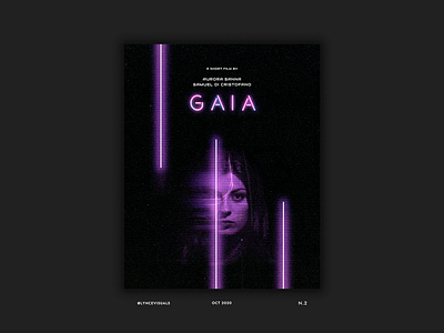 GAIA cover art design future futuristic illustrator minimal movie art movie poster neon neon light newretro photography photoshop poster poster design typogaphy visual design