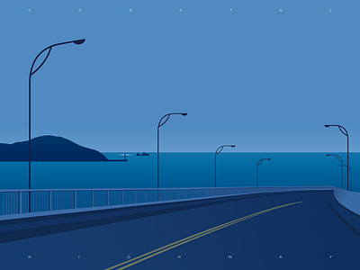 Coastal Highway coastal highway illustration sea taiwan