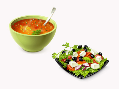 Good Taste #2 food green icon salad soup