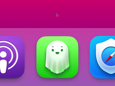 macOS Big Sur SlimerApp Icon Interaction animation app big sur branding design figma icon icon design illustration interaction ios logo macos mobile motion product design prototype vector