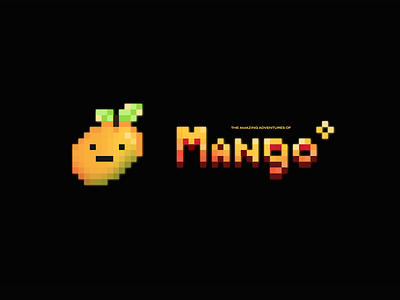 The Amazing Adventures of Mango branding design logo pixel pixel art