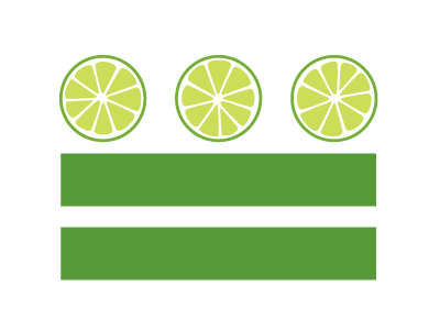 District Of Margarita Logo brand branding dc flag lime logo margarita print score