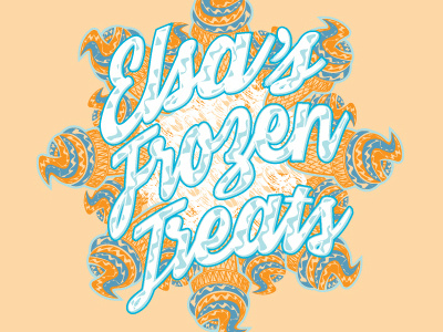"Elsa's Frozen Treats" t-shirt design (detail)