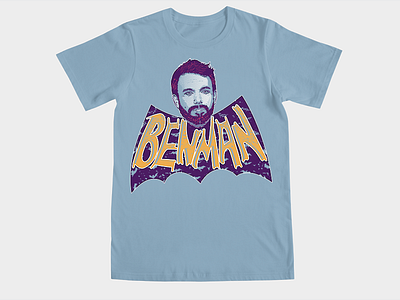 "the Benman" Dribble X Threadless Tee contest baffleck batman ben affleck classic comics dawn of justice dc design detective series parody t shirt vector