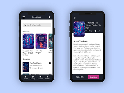 Ebook Store App UI android app design book ebook flutter mobile ui store ui ux