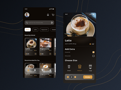 Coffee Delivery Mobile Application graphic design mobile mobile design ui ux