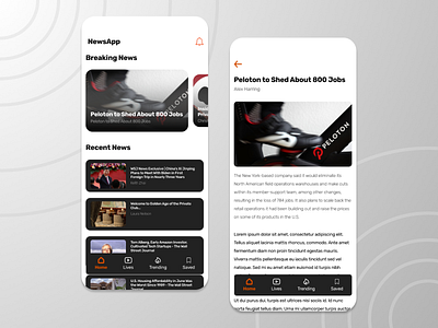 News App UI design 📰 app design figma journal mobile news product design ui design ux design