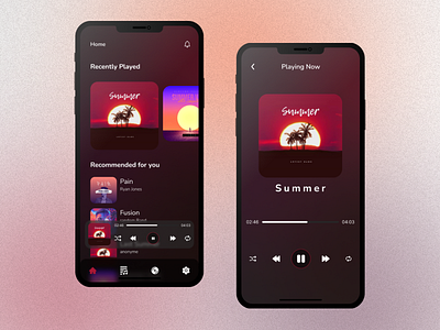 Music Streaming App design mobile music product design ui ux