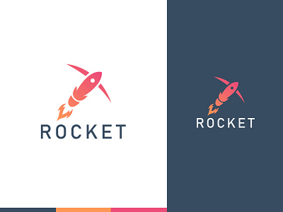 Rocket Logo Design branding creative design fire icon logo logodesign rocket rocket logo space