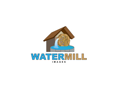 WaterMill Logo Design abstract logo brand design branding creative creative design design flat house logo icon landing logo logo design branding mascot modern vector waterfall watermill