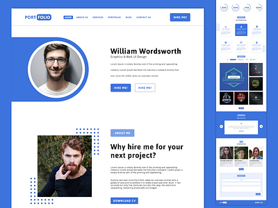 Portfolio Web UI Design | One Page Design