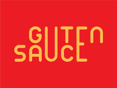 Guten Sauce - German Sauce brand german lettering logo design logotype red type yellow