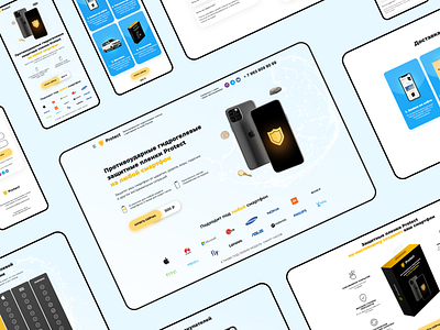 Site design of protective films design minimal mobile typography ui ux web website