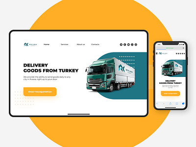 Website design for freight design illustration minimal type typography ui ux