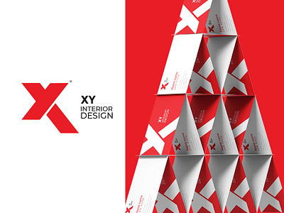 XY Logo Design branding decoration desmkamal interaction design interior lettermark logo logo design logotype monochrome red