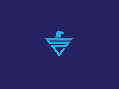 SKYVISION Logo bird cyan eagle lettermark logo logo design s safety security v