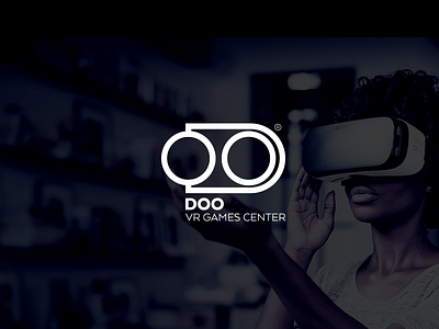 DOO | vr games center logo ar branding d design games lettermark logo logo design logotype marks minimal virtual reality virtualreality vr