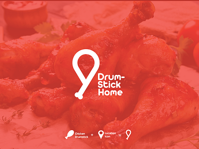 Drumstick Home Logo branding food lettermark location logo design logotype minimal resturant