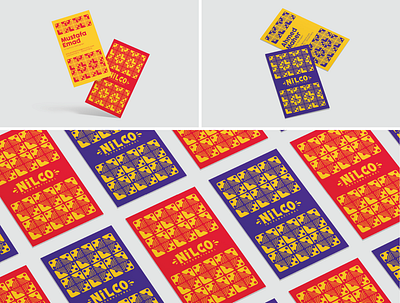 Nilco rebranding - Business Cards brand identity business cards design dice dices icon illustration lego logo monopoly playingcards rebrand red yellow