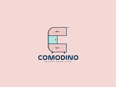 Comodino - furniture design logo comode furniture furniture design logo logo design pastel ping