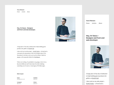 ByVasco - New Website inter lora minimalism personal portfolio serif ui web website white