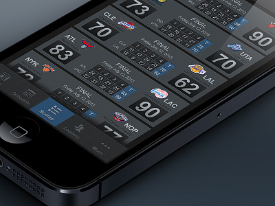 NBA Mobile App for iOS app basketball dark ios iphone mobile app nba sports