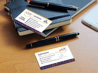 Agency Business Card Design branding business card elegant graphic design marketing modern