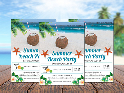 Summer Party Flyer design flyer invitation modern summer summer party summertime
