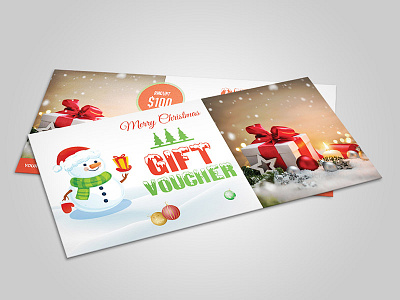 Christmas Gift Voucher christmas christmas gift gift gift card gift certificate gift voucher promotional design