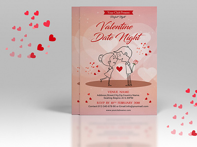 Valentines Day Party Flyer 14 february flyer saint valentines valentine date night valentine day valentine day party flyer valentine template valentines day