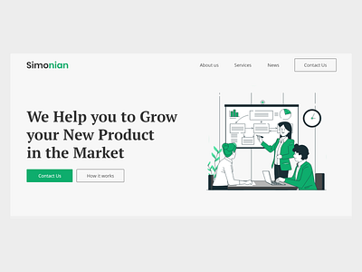 New Product Growth Consulting Agency Website Design