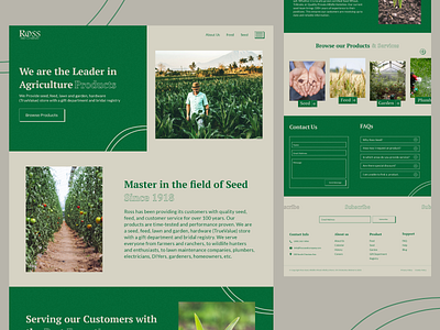 Agriculture products company Website agriculture agriculture logo branding design farm food growth organic organic food seed seeds ui ux vegetable vegetables webdesign website website design
