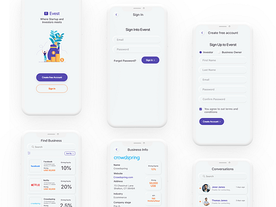 App Design for Investor and Startups android app design app design application application design branding design growth ios app design mobile app mobile app design ui ux
