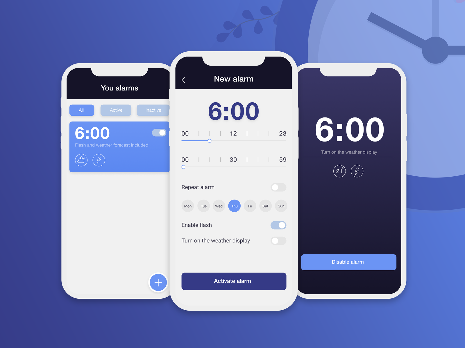 Alarm Clock for deaf people by Roman Yarv on Dribbble