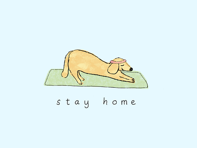 Stay Home digital art illustration