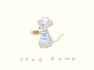 Stay Home digital art illustration