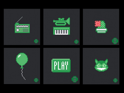 Play design digital art icon pixel art pixels playlist cover spotify spotify cover