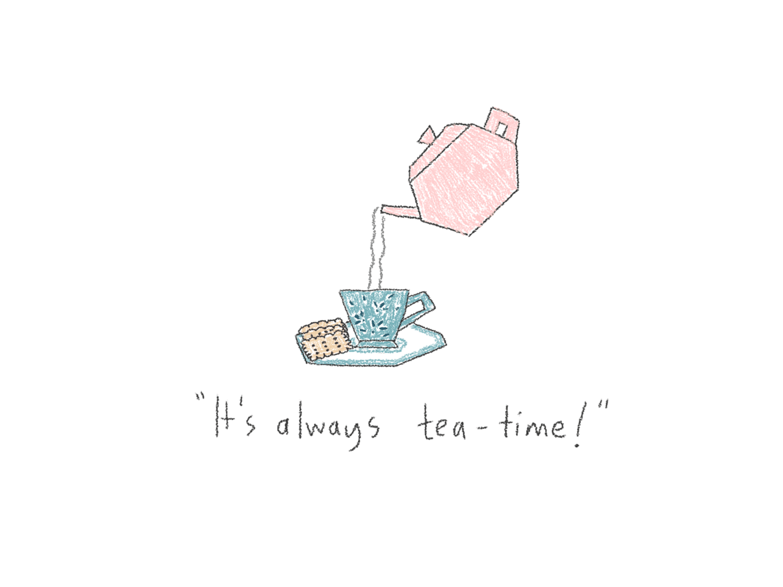 It's always tea time animation digital art gif gif animation illustration