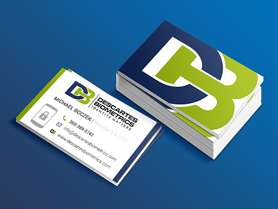 Descartes Biometrics Business Cards biometrics business card corporate identity tech