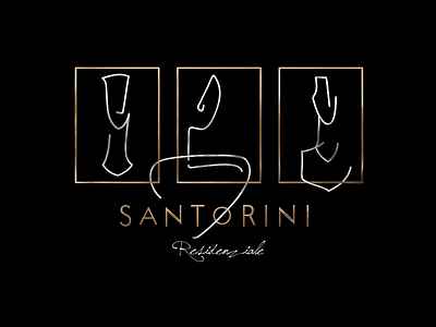 Santorini logo branding design graphicdesign illustration inspiration logo love typography