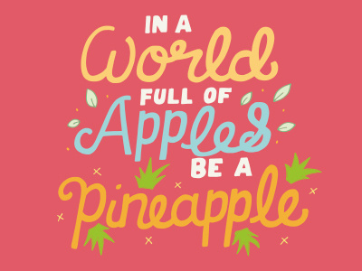 Apples & Pineapples design digital art digitaldrawing handlettering illustraion vector