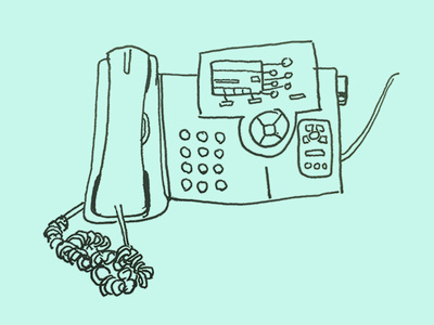 Phone hand drawn illustration