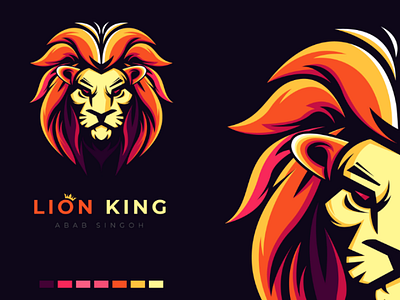 Lion king art brand clothing company creative design e sport espot identity illustations king lion logodesign mascotlogo sign symbol ui ux