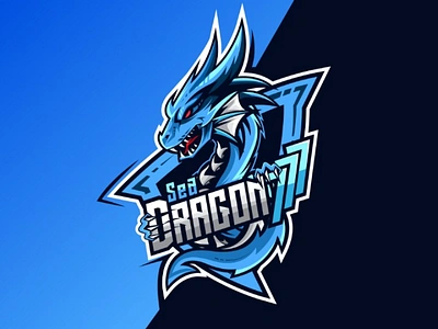 SEA DRAGON777 badge brand clothing e sport emblem esport flatdesign gaming identity illustation logomaker mascot mascotlogo sign sticker symbol t shirt vectordesign