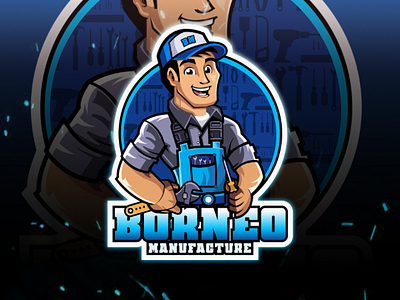 Maintenance mascot ai creative emblem gaming identity illustations interface logodesign mascot mascotlogo symbol twitch ui ux vector